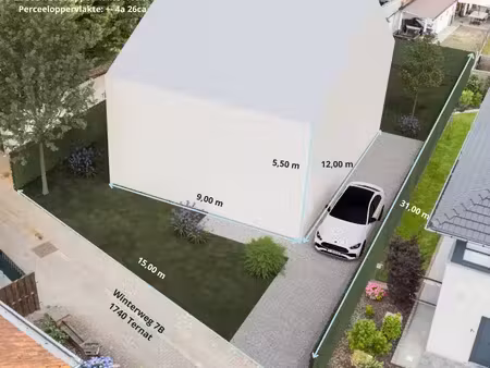 terrain à bâtir à vendre à ternat – 403 m² pour 4-façades