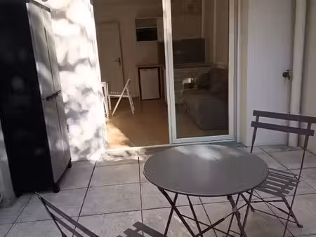 studio meublé récent de 24 75 m² avec terrasse de 11 m² et parking sécurisé