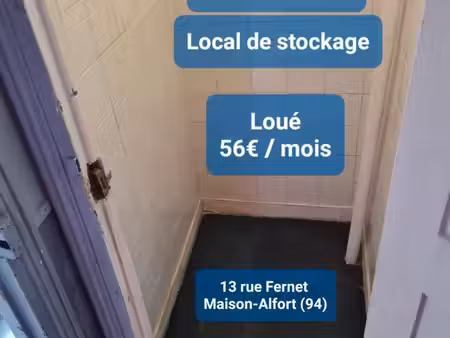 local de stockage au rez-de-chaussée - 13 rue fernet  maison-alfort