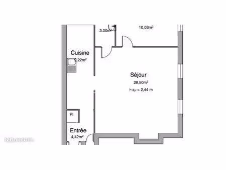 appartement 2 pièces 57 m²