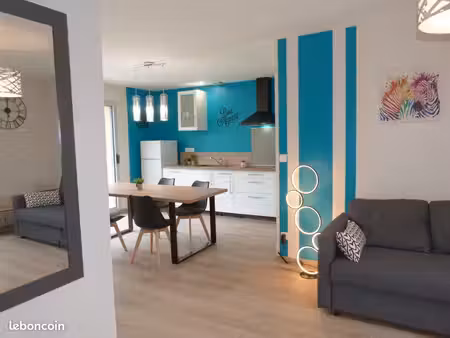 maison neuve  meublée 67m²  plain pied  2 chambres  clim  tv  wifi 2 parking saint pardoux