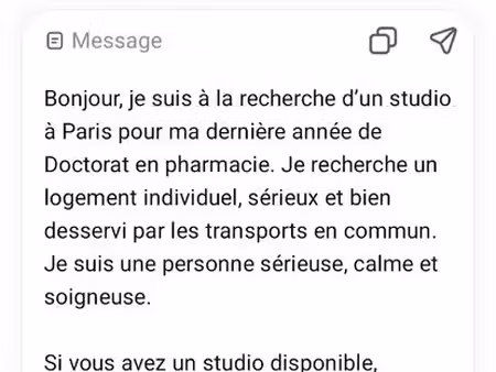 cherche un studio