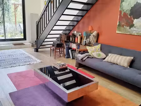 maison contemporaine 198 m² — volumes exceptionnels (salon 9 m de hauteur) — jardin arboré