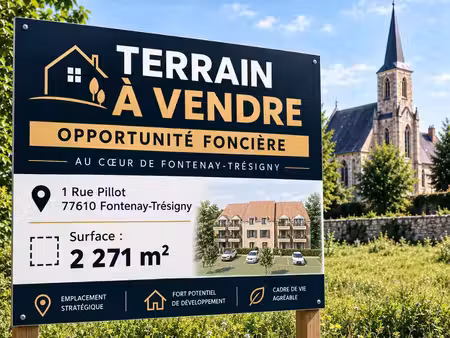 terrain 2271 m² fontenay tresigny