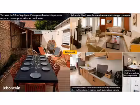 grande amiénoise rénovée avec terrasse aménagée