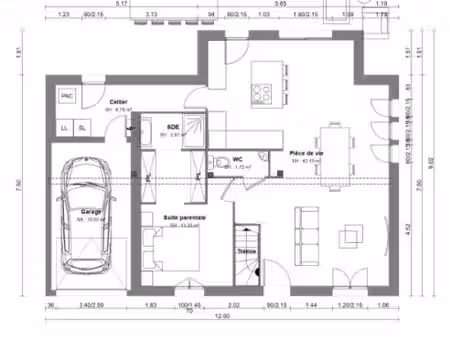maison 3 pièces 130 m²