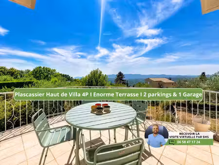 appartement 4p haut de villa à vendre à plascassier (06130)