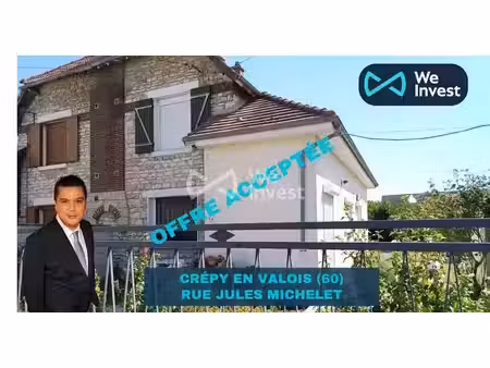 vente maison 5 pièces 117 m² à crepy-en-valois (60800)  250 000 €