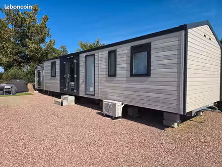 vente mobile home rideau de 2023 3 ch/2sdb morbihan sur parcelle dans camping ouvert toute