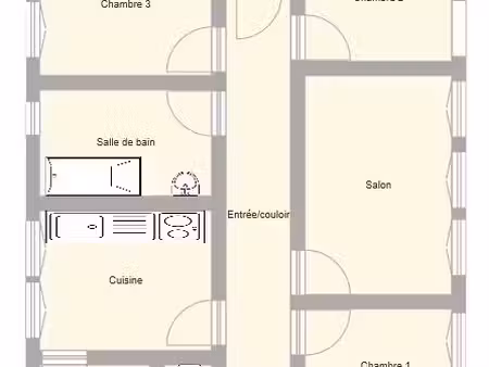 appartement 3 chambres + parking