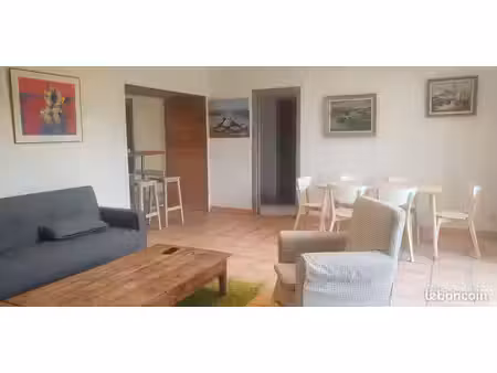 grand f3 meublé avec jardin privatif