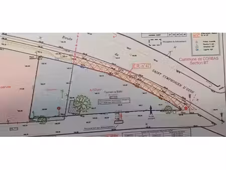 corbas terrain constructible 570 m2 140 000 eur