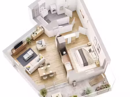 appartement 2 pièces 48 m² - lille centre-gare
