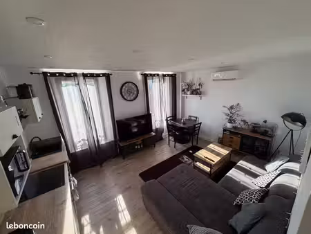 appartement t2 parking/jardin commun/terrasse commune/cave