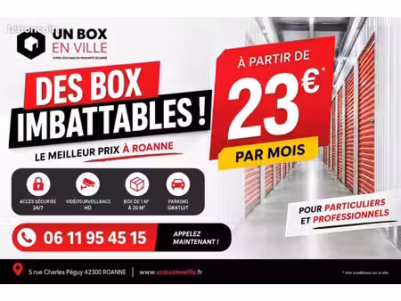 box 3 m3 sécurisé dès 23/mois