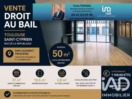 vente local commercial 50 m²