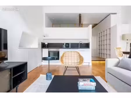 paris 3e – loft meublé 3 pièces | bail société (logement de fonction) ou résidence seconda