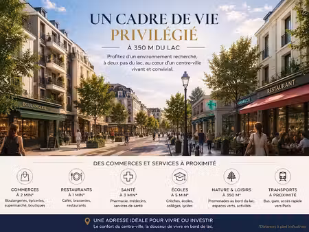 vente appartement 2 pièces 44 m² à enghien-les-bains (95880)  315 000 €
