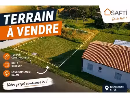 vente terrain 518 m² meursac (17120)