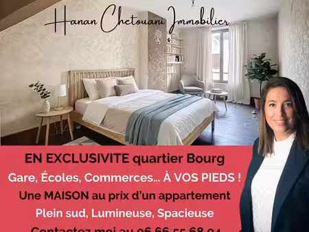coup de coeur en centre-bourg : 130 m² de charme à 500 m de la gare