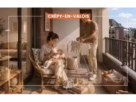 vente appartement neuf 4 pièces 82m2 crépy-en-valois - 282000 € - surface privée