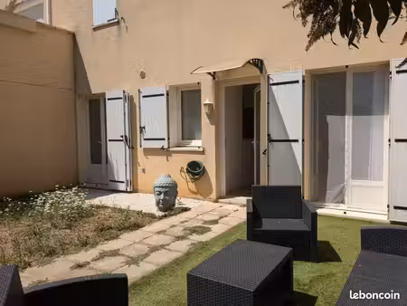 t2 bis meublé rez de jardin 49m2