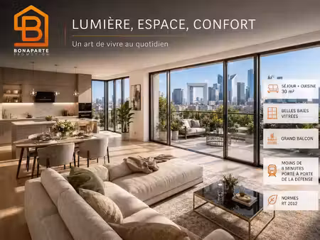 vente appartement 3 pièces 70 m² à nanterre (92000)  448 500 €