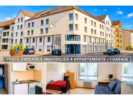 à vendre 4 studios + 1 garage situé centre ville paray le monial .