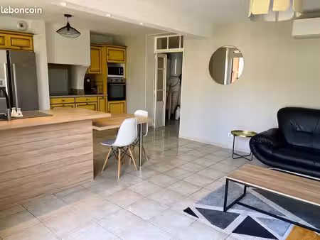 t3 meublé avec garage et jardin