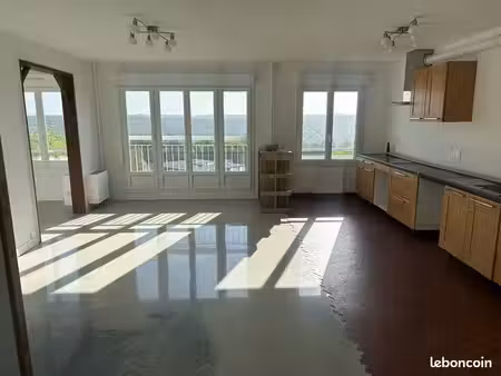 appartement t4 90 85 m² – rouen  les hauts de rouen – vue dégagée en étage élevé