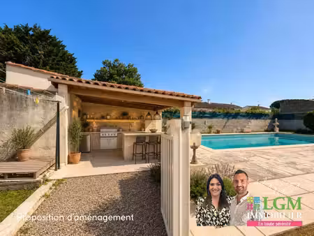centre saint-jean-de-védas – maison 175 m² + t2 indépendant + piscine + immense garage