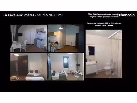studio 25 m2  au calme  avec charme et cachet
