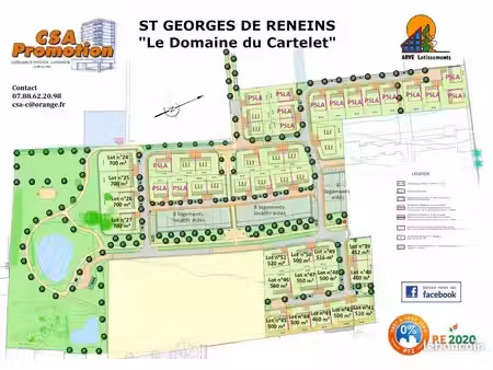 terrain 460 m² saint georges de reneins