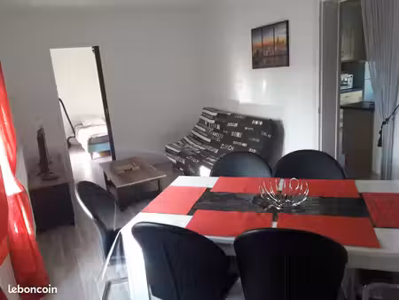 appartement f3 meublé + jardin privatif et garage