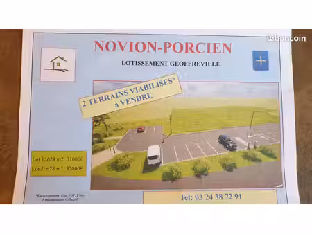 vente de terrains à bâtir à novion-porcien