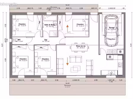 maison 4 pièces 85 m²
