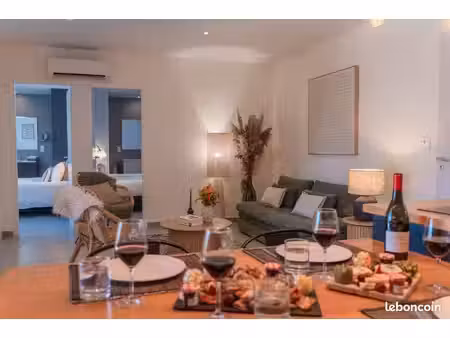 t3 meublé 4★ – 75 m² avec jardin  parking privé et jacuzzi