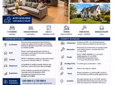 immeuble 250 m² creteil
