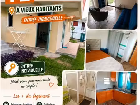bas de villa meublé t2 cc entrée individuelle