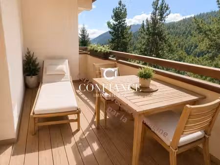 (06660) auron appartement/chalet 4 pieces dernier etage 2 terras