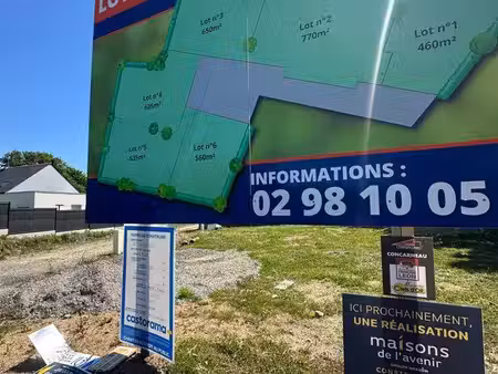 terrain à vendre à nevez 636m2