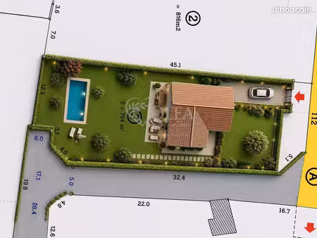 terrain 704 m² saint-quentin-la-poterie