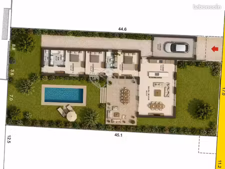 terrain 816 m² saint-quentin-la-poterie