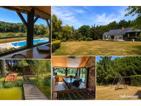 propriété unique 7 pièces avec accès privé à la rivière