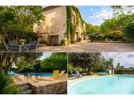 mas de charme avec piscine: parc arboré  double logement  activité locative et touristique