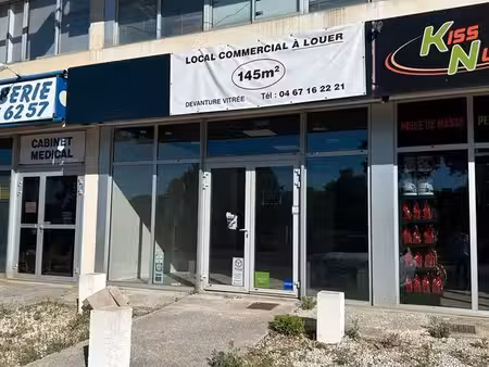 à louer – local commercial / boutique vitrée sur vendargues