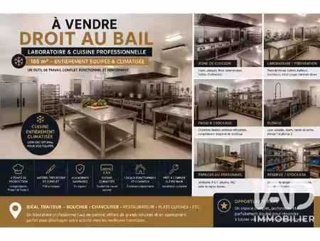 vente local commercial 185 m²