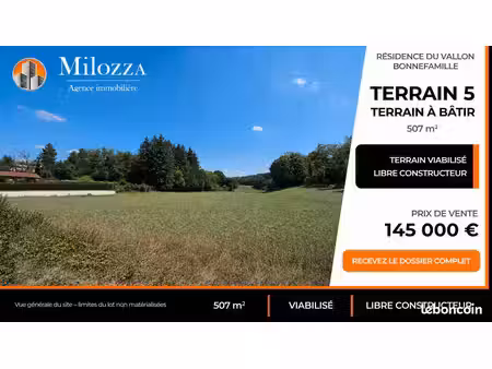 terrain 507 m² bonnefamille