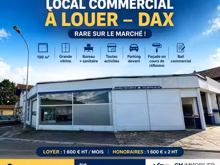 local commercial 190 m² dax
