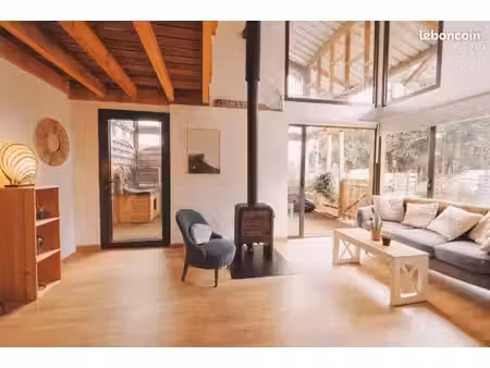 maison bois 110m2- 3 chambres-parentis en born